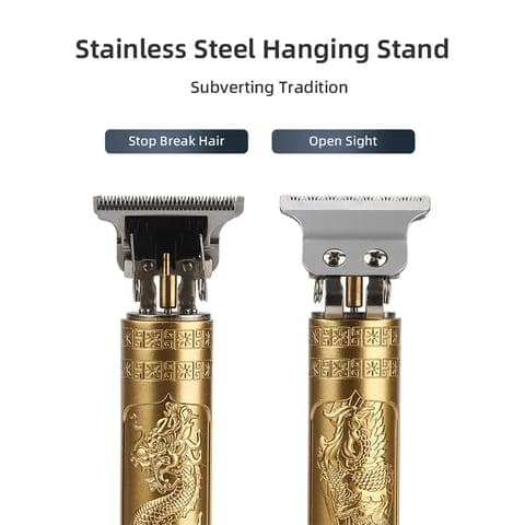 gold dragon usb rechargeable cordless men professional barber electric haircut razor vintaget9 hair trimmers